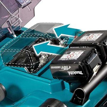 Makita Rasenmäher 36V DLM382CM2, 38 cm, 2 x 18 V (2 x 4,0 Ah) Blau - 6