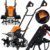 MASKO® elektrische Motorhacke 1500 Watt | 45cm Arbeitsbreite 20cm Arbeitstiefe | Bodenhacke | Ackerfräse Kultivator Gartenfräse | Elektro Hacke | klappbarer Handgriff | Metallgehäuse | Transporträder - 1