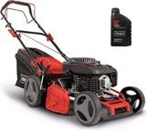 Scheppach Benzin Rasenmäher MS225-53 mit Radantrieb | 53cm Schnittbreite | 65L Fangbox | Höhenverstellung 7 Stufen | Seitenauswurf & Reinigungsfunktion | Mulchmäher | inkl. Motoröl - 1