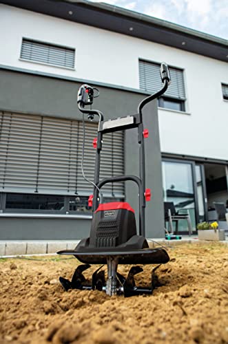 Scheppach Motorhacke MTE380 Elektromotorhacke | 1050W / 1,4PS Leistung | Hackendurchmesser 205mm | Fräsbreite 360mm | Hackendrehzahl 400 1/min | Sofort-Start mit Schutzschalter | klappbarer Handgriff - 5