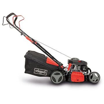 Scheppach MS161-46 Benzin Rasenmäher mit Antrieb - 46cm Schnittbreite | Reinigungsfunktion | 55 Liter Fangkorb | Stahlgehäuse | 7-stufige Höhenverstellung | Mulchfunktion | Seitenauswurf | Radantrieb - 3
