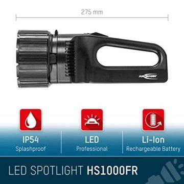 ANSMANN Arbeitsleuchte LED Future HS1000FR mit 5 W & 330 Lumen inkl. integriertem Li-Ion Akku und Ladestation - LED Handlampe ideal als Werkstattlampe Arbeitslampe Handleuchte Taschenlampe - 2