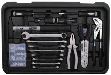Brüder Mannesmann M29070 Fahrbarer Werkzeugkoffer, 122-teilig, Schwarz - 4