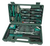 Brüder Mannesmann Werkzeuge M29032 Werkzeugkoffer, 47-teilig, Grün (Matt), (L x B x H) 335 x 335 x 195 mm - 1