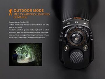 fenix Unisex Adult TK35UE (2018) Ultimate Edition LED Taschenlampe, Schwarz, small - 10