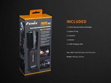 fenix Unisex Adult TK35UE (2018) Ultimate Edition LED Taschenlampe, Schwarz, small - 4