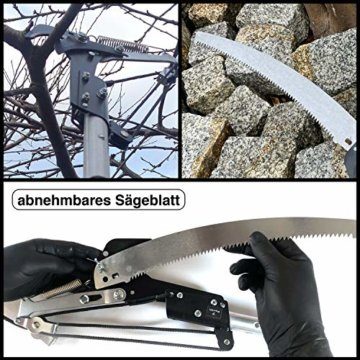 FenWi Raupenschere für Baumschnitt und Gartenpflege/Astschere mit Zugschnur als Zubehör zu Alu-Teleskopstangen (10m) - 4
