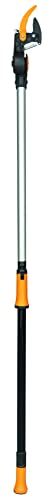 Fiskars Bypass Schneidgiraffe für frische Äste und Zweige, Antihaftbeschichtet, Stahlklinge/Aluminiumstiel, Länge 1,6 m, Schwarz/Orange, UPX82, 1023625 - 9