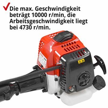 HECHT Benzin Hochentaster Teleskopsäge Motorsäge mit 26 ccm Hubraum, 34 cm Schwert und Teleskobstange bis zu 4,27 m Verlängerung für kraftvolles sicheres sägen in hohen Baumkronen (Hochentaster Rot) - 6