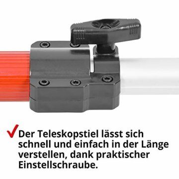 HECHT Benzin Hochentaster Teleskopsäge Motorsäge mit 26 ccm Hubraum, 34 cm Schwert und Teleskobstange bis zu 4,27 m Verlängerung für kraftvolles sicheres sägen in hohen Baumkronen (Hochentaster Rot) - 9