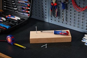 kwb Werkzeug-Koffer inkl. Schrauber-Bits, 42-teilig, gefüllt, robust und hochwertig, ideal für den Haushalt o. die Garage, GS geprüft, im praktischen Kunststoffkoffer, Rot, Blau, Grau - 8
