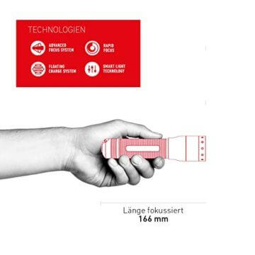 Ledlenser P7R LED Taschenlampe, fokussierbar, wiederaufladbar, mit Akku, 1000 Lumen, 210 Meter Leuchtweite, 40 Stunden Leuchtdauer - 3