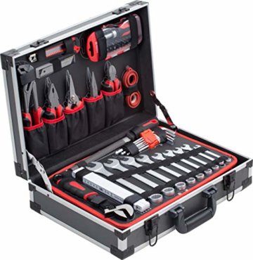 Meister Werkzeugkoffer 131-teilig - Stabiler Alu-Koffer - Werkzeug-Set - Für Haushalt, Garage & Werkstatt / Profi Werkzeugkoffer befüllt / Werkzeugkiste / Werkzeugbox komplett mit Werkzeug / 8971470 - 2