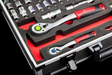 Meister Werkzeugkoffer 131-teilig - Stabiler Alu-Koffer - Werkzeug-Set - Für Haushalt, Garage & Werkstatt / Profi Werkzeugkoffer befüllt / Werkzeugkiste / Werkzeugbox komplett mit Werkzeug / 8971470 - 7