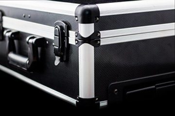 Meister Werkzeugtrolley 156-teilig - Werkzeug-Set-Mit Rollen- Teleskophandgriff/Profi Werkzeugkoffer befüllt/Werkzeugkiste fahrbar auf Rollen/Werkzeugbox komplett mit Werkzeug, Schwarz/Silber, 8971440 - 11