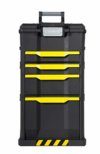Stanley Rollende Werkstatt aus Metall-Kunststoff 1-79-206 – Werkzeugwagen leer mit 3 modularen Einheiten – Vielseitige Werkzeugbox für Kleinteile und große Werkzeuge - 1