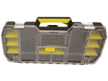 Stanley Werkzeugtrage 2-in-1 Set (67 x 32 x 25 cm, mit Organizeraufsatz, beide Einheiten getrennt verwendbar, robuste Metallschließen, stabiles Structural Foam Desgin) 1-97-514 - 4