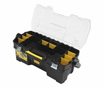 Stanley Werkzeugtrage 2-in-1 Set (67 x 32 x 25 cm, mit Organizeraufsatz, beide Einheiten getrennt verwendbar, robuste Metallschließen, stabiles Structural Foam Desgin) 1-97-514 - 8