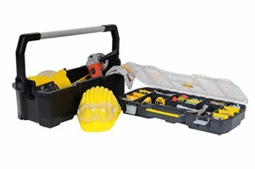 Stanley Werkzeugtrage 2-in-1 Set (67 x 32 x 25 cm, mit Organizeraufsatz, beide Einheiten getrennt verwendbar, robuste Metallschließen, stabiles Structural Foam Desgin) 1-97-514 - 10