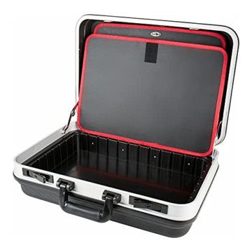 STIER Werkzeugkoffer Basic leer, ABS-Kunststoff Kofferschale, schwarze Werkzeugkiste, stabil & schlagfest, Tragkraft 15 kg, 30 Werkzeugtaschen, inkl. Schlüssel - 3