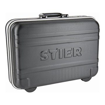 STIER Werkzeugkoffer Basic leer, ABS-Kunststoff Kofferschale, schwarze Werkzeugkiste, stabil & schlagfest, Tragkraft 15 kg, 30 Werkzeugtaschen, inkl. Schlüssel - 4