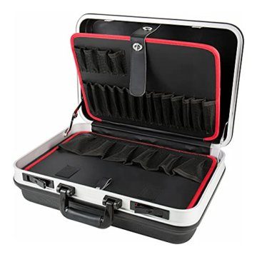 STIER Werkzeugkoffer Basic leer, ABS-Kunststoff Kofferschale, schwarze Werkzeugkiste, stabil & schlagfest, Tragkraft 15 kg, 30 Werkzeugtaschen, inkl. Schlüssel - 1