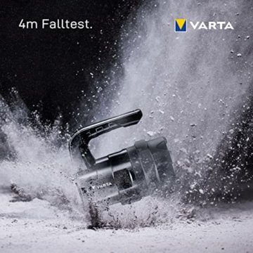 VARTA Taschenlampe LED Laterne inkl. 6x AA Batterien, Indestructible BL20 Pro Arbeitsleuchte, zwei Leuchtmodi, extrem robuste Lampe, stoßabsorbierend, Spritzwasser- und staubgeschützt - 8
