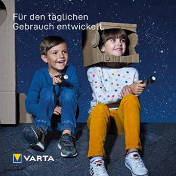 VARTA Taschenlampe mit 9 LEDs inkl. 2x AA Batterien, Day Light Multi LED F20 Leuchte, Taschenleuchte mit Anhänger, Lampe ideal für Haushalt, Angeln, Garage, Notfall, Stromausfall, Outdoor - 5