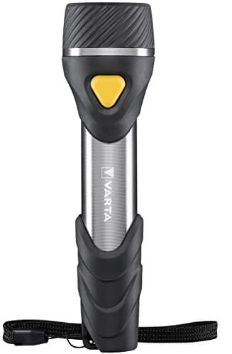 VARTA Taschenlampe mit 9 LEDs inkl. 2x AA Batterien, Day Light Multi LED F20 Leuchte, Taschenleuchte mit Anhänger, Lampe ideal für Haushalt, Angeln, Garage, Notfall, Stromausfall, Outdoor - 1