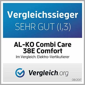 AL-KO Elektro-Vertikutierer Combi Care 38 E Comfort (38 cm Arbeitsbreite, 1300 Watt Motorleistung, Arbeitstiefe 5-fach zentral verstellbar, inkl. stabiler Vertikutierwalze, Lüfterwalze und großem Fangsack, für Rasenflächen bis 800 m²) - 12