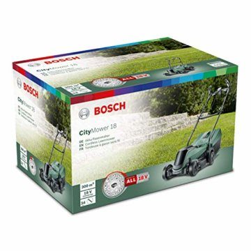 Bosch Akku-Rasenmäher CityMower 18 (18 Volt, 1 Akku 4,0 Ah, Schnittbreite: 32 cm, Rasenflächen bis 300 m², im Karton) - 7