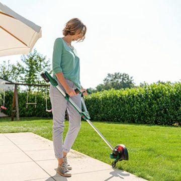 Bosch Home and Garden 06008C1D04 Bosch Rasentrimmer UniversalGrassCut 18V-26 (ohne Akku, 18 Volt System, Schnittkreisdurchmesser: 26 cm, verstellbare Handgriffe, im Karton)Classic Green - 7
