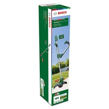 Bosch Home and Garden 06008C1D04 Bosch Rasentrimmer UniversalGrassCut 18V-26 (ohne Akku, 18 Volt System, Schnittkreisdurchmesser: 26 cm, verstellbare Handgriffe, im Karton)Classic Green - 8