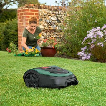 Bosch Home and Garden Rasenmäher Roboter Indego XS 300 (mit integriertem 18-V-Akku, Ladestation enthalten, Schnittbreite 19 cm, für Rasenflächen bis zu 300 m², im Karton) Schwarz, Grün - 3