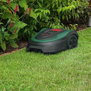 Bosch Home and Garden Rasenmäher Roboter Indego XS 300 (mit integriertem 18-V-Akku, Ladestation enthalten, Schnittbreite 19 cm, für Rasenflächen bis zu 300 m², im Karton) Schwarz, Grün - 6