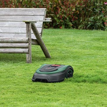 Bosch Rasenmäher Roboter Indego M+ 700 (mit 18V Akku und App-Funktion, Ladestation enthalten, Schnittbreite 19 cm, für Rasenflächen bis 700 m², im Karton) Grün, Schwarz - 6