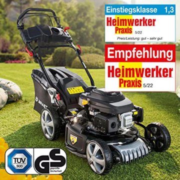 BRAST Benzin Rasenmäher mit Antrieb | 5,2kW(7PS) | Elektrostart | 46cm Schnittbreite | viele Modelle | TÜV | 4 Takt OHV Motor | 30-80mm Schnitthöhe | 60L Fangkorb | Stahlgehäuse | 18224 ESTART - 6