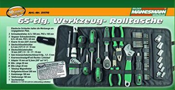 Brüder Mannesmann Werkzeug-Rolltasche, 65-tlg, Schwarz, 9.4 L x 31.3 H x 13.2 W (cm) - 3