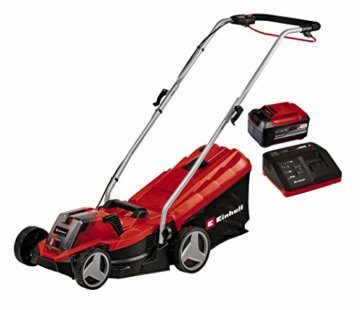 Einhell Akku-Rasenmäher GE-CM 18/33 Li-Solo Power X-Change (Li-Ion, 18 V, bürstenloser Motor, 5-stufige zentrale Schnitthöhenverstellung, inkl. 5,2 Ah Akku und Ladegerät) - 1