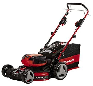 Einhell Akku-Rasenmäher GE-CM 36/47 S HW Li Kit Power X-Change (36 V, 47 cm Schnittbreite, 700 m², Selbstfahrantrieb, Brushless, Mulchfunktion, inkl. 4x 4,0 Ah Akkus, 2x Twincharger) - 1