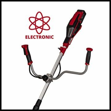 Einhell Akku-Sense AGILLO 18/200 Power X-Change (Lithium Ionen, 18V, 7.500 Umdrehungen/Min., Faden m. Tippautomatik/3-Zahn-Messer, Front-Motor, Bike-Handle, ohne Akku u. Ladegerät) Schwarz/Silber/Rot - 10