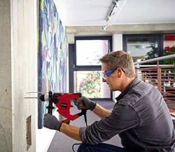 Einhell Bohrhammer TC-RH 900 (900 W, 3 J, Bohrleistung in Beton 26 mm, SDS-Plus-Aufnahme, Metall-Tiefenanschlag, Koffer) - 2