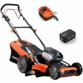 Fuxtec 40V Akku Rasenmäher Set E148CV 48cm Lithium Batterie mit one Battery fits All Geräte - Set mit Akku 6.0Ah/EP60 + Ladestation EC20 - 1