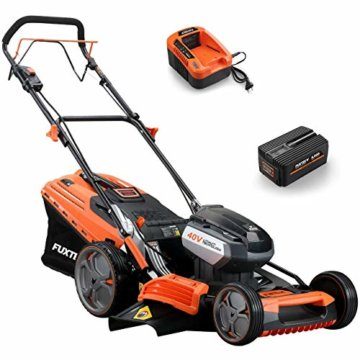 Fuxtec 40V Akku Rasenmäher Set E148CV 48cm Lithium Batterie mit one Battery fits All Geräte - Set mit Akku 6.0Ah/EP60 + Ladestation EC20 - 1