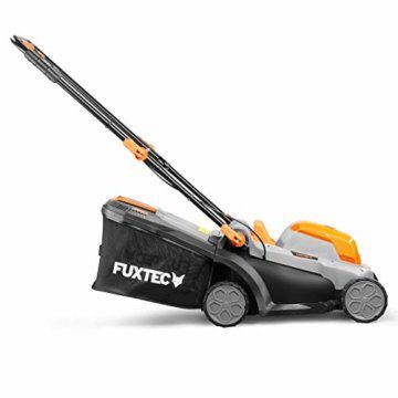 Fuxtec Akku Rasenmäher 40V (2x20V) E1RM20 inkl. 2x20V Li-Ion Batterie 2Ah & Doppel-Ladegerät – Schnittbreite 33cm, Variable Schnitthöhe - 4