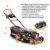 FUXTEC Benzin Rasenmäher FX-RM5196eS 4in1-6PS | 4-Takt Mäher mit Selbstantrieb & E-Start | 51cm Schnittbreite & Schnitthöhenverstellung - Inkl. 60L Grasfangkorb, Mulchfunktion & Seitenauswurf - 2