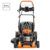 FUXTEC Benzin Rasenmäher FX-RM5196eS 4in1-6PS | 4-Takt Mäher mit Selbstantrieb & E-Start | 51cm Schnittbreite & Schnitthöhenverstellung - Inkl. 60L Grasfangkorb, Mulchfunktion & Seitenauswurf - 3