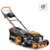 FUXTEC Benzin Rasenmäher FX-RM5196eS 4in1-6PS | 4-Takt Mäher mit Selbstantrieb & E-Start | 51cm Schnittbreite & Schnitthöhenverstellung - Inkl. 60L Grasfangkorb, Mulchfunktion & Seitenauswurf - 4
