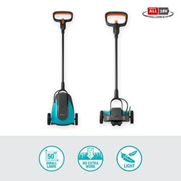 Gardena Akku-Rasenmäher HandyMower 22/18V P4A Ready-To-Use Set: Handrasenmäher, für Rasenflächen bis zu 50 m², Schnitthöhenverstellbar, inkl. 18V P4A Akku (14620-20) - 8