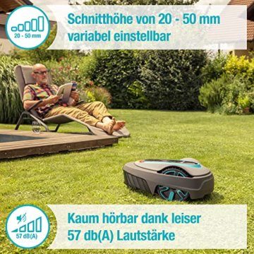 Gardena Mähroboter smart SILENO life 1500 m² Set: Innovative LONA AI-Technologie, Steuerung per App, SensorControl, für Steigungen bis zu 35 Prozent, inkl. smart Gateway, DE-Version (19704-60) - 3